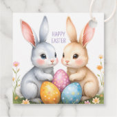 キュートウォーターカラーイースターバニーハッピーイースター フェイバータグ (裏面)