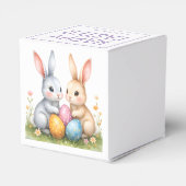 キュートウォーターカラーイースターバニーハッピーイースター フェイバーボックス (裏面サイド)
