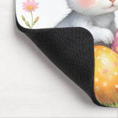 キュートウォーターカラーイースターバニーハッピーイースター マウスパッド (コーナー)