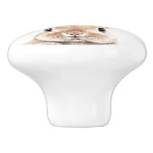 キュートウォーターカラーウッドランドバニー子供部屋ルーム セラミックノブ (側面)