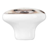 キュートウォーターカラーウッドランドヘッジホッグ子供部屋ルーム セラミックノブ (側面)