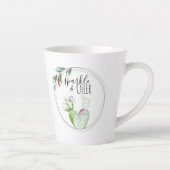 キュートウォーターカラーカクタスマグシークレットサンタアイディア カフェラテマグ (右)