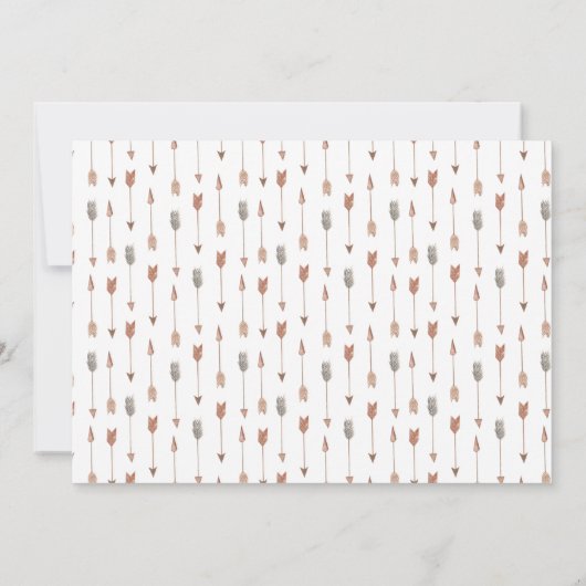 キュートウォーターカラーキャンピングワイルドワンファースト誕生日 招待状 (裏面)