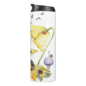 キュートウォーターカラーコテージコアイエローオンホワイト | タンブラー (回転右)