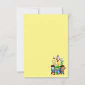 キュートウォーターカラースクールシャルボード文字先生 サンキューカード (裏面)