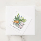 キュートウォーターカラーバニーガーデンイースターメッセージカード フェイバータグ (インサイチュ)