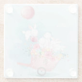 キュートウォーターカラーバニーズ ガラスコースター (裏面)