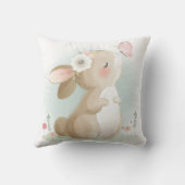 キュートウォーターカラーバニー クッション (裏面)