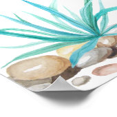 キュートウォーターカラーパステルのプロブラマラマ子供部屋 ポスター (角)