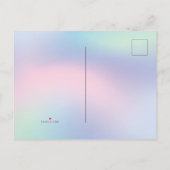 キュートウォーターカラーパステルユニコーンレインボー誕生日 インビテーションポストカード (裏面)