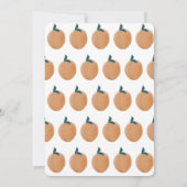 キュートウォーターカラーピーチスウィート誕生日 招待状 (裏面)