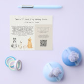 キュートウォーターカラーペットシッタードッグウォーカービジネス チラシ (シングル)