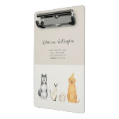 キュートウォーターカラーペットシッタードッグウォーカービジネス ミニクリップボード (アングル2)