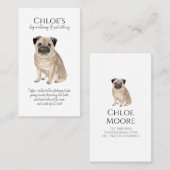 キュートウォーターカラーペットシッタードッグウォーカー 名刺 (正面/裏面)