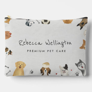 キュートウォーターカラーペットドッグスシッタードッグウォーカー アクセサリーポーチ