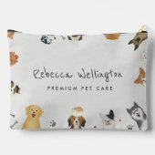 キュートウォーターカラーペットドッグスシッタードッグウォーカー アクセサリーポーチ (裏面)