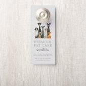 キュートウォーターカラーペットドッグズペットシッタードッグウォーカー ドアノブサイン (ノブ)