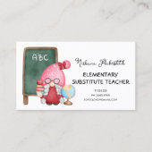 キュートウォーターカラーレディ格言先生 名刺 (正面)