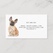 キュートウォータードッグウォーカーアドベンチャーペットシッター 名刺 (裏面)