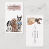 キュートウォータードッグウォーカーアドベンチャーペットシッター 名刺 (正面/裏面)