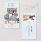 キュートウォータードッグウォーカーアドベンチャーペットシッター 名刺 (正面/裏面)