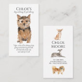 キュートウォータードッグウォーカーペットシッター 名刺 (正面/裏面)