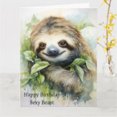 キュートウォーターパーソナライズされたカラーデザイン カード (黄色い花)