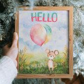 キュートウォーターベビーベアルー子供へム子供部屋 ポスター