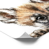 キュートウォーターベビーワイルドドッグ子供部屋デコール ポスター (角)