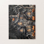 キュートウォーター幽霊のよく出るカラーハウスハロウィーン ジグソーパズル (縦)