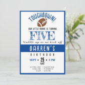 キュートウォーター色のルーキーフットボールボーイ誕生日 招待状 (スタンド正面)