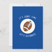 キュートウォーター色のルーキーフットボールボーイ誕生日 招待状 (裏面)