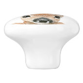 キュートウォーター色ウッドランドディアー子供部屋ルーム セラミックノブ (側面)