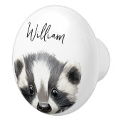 キュートウォーター色ウッドランドバッジャー子供部屋ルーム セラミックノブ (右)