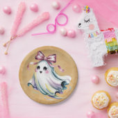 キュートウォーター色ガール幽霊誕生日マッシュ ペーパープレート (パーティー)