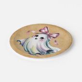 キュートウォーター色ガール幽霊誕生日マッシュ ペーパープレート (アングル)