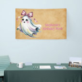 キュートウォーター色ガール幽霊誕生日マッシュ 横断幕 (トレードショー)