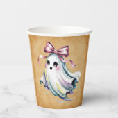 キュートウォーター色ガール幽霊誕生日マッシュ 紙コップ (裏面)