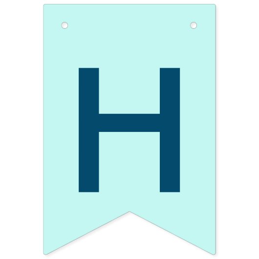 キュートウォーター色クジラパーティーハット誕生日 バンティングフラッグ (第2の旗)