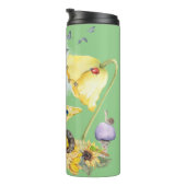 キュートウォーター色コテージコアイエローオングリーン | タンブラー (回転右)