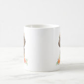 キュートウォーター色ダッシュンドピーチフローラ コーヒーマグカップ (中央)