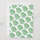 キュートウォーター色ディノマウンテン恐竜誕生日 招待状 (裏面)