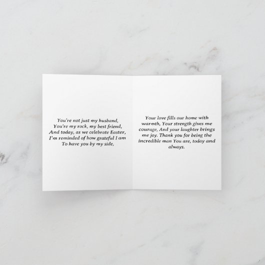 キュートウォーター色ハッピーイースターバニーフローラ夫 シーズンカード (内部)