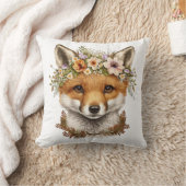 キュートウォーター色フローラベビーキツネ クッション (ブランケット)