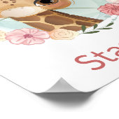 キュートウォーター色フローラベビーキリン保育園 ポスター (角)