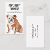 キュートウォーター色ブルドッグドッグウォーカー 名刺 (正面/裏面)
