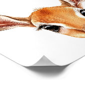 キュートウォーター色ベビーアンテロープ子供部屋デコール ポスター (角)