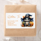 キュートウォーター色ベビードラゴン差出人住所ラベル ラベル (インサイチュ)