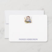 キュートウォーター色ベビーハリネズミ サンキューカード (正面)