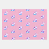 キュートウォーター色ベビーヒッポ ラッピングペーパーシート (正面)